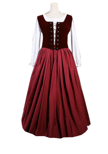 Ladies Medieval Tudor Serving Wench Costume Size 12 - 14 Image